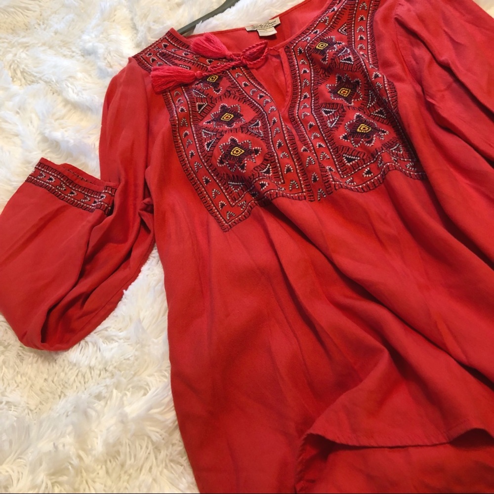 Lucky Brand Embroidered Blouse